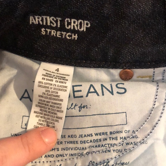 🦅 AMERICAN EAGLE ARTIST CROP STRETCH JEANS 🦅 - Picture 5 of 11